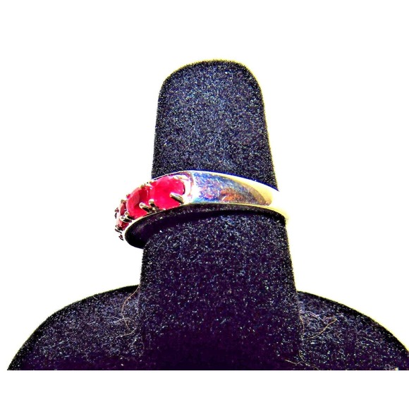 Natural Ruby & Diamond ~.7 TCW 925 Silver & 18K Gold Ring VICTORIA TOWNSEND 8.75 - Picture 2 of 2